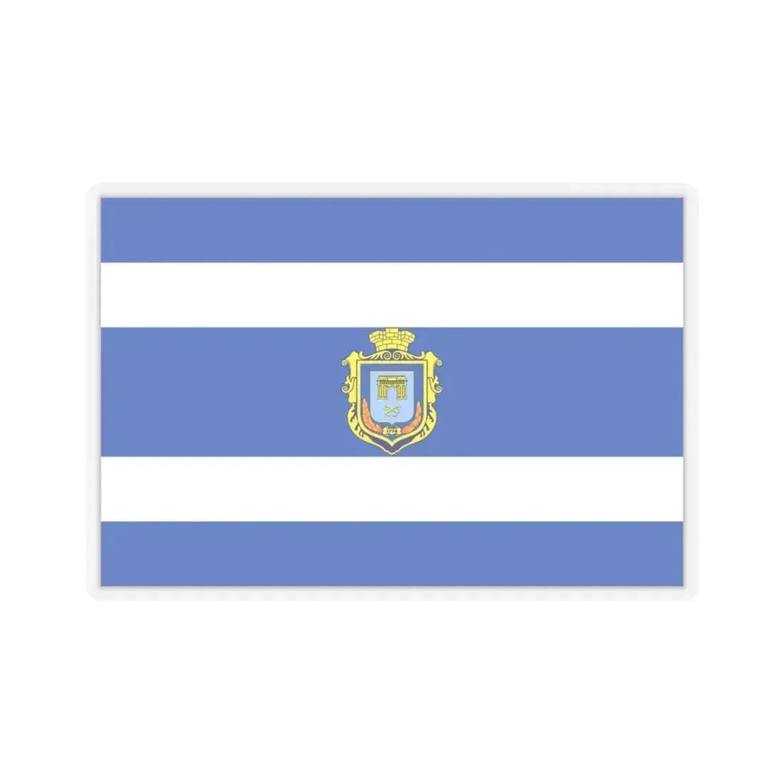 Flag of Kherson Ukraine - STICKER Vinyl Kiss-Cut Decal 6 Inch Transparent - The Sticker Space