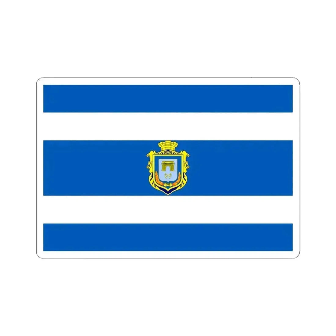 Flag of Kherson Ukraine - STICKER Vinyl Kiss-Cut Decal 6 Inch White - The Sticker Space