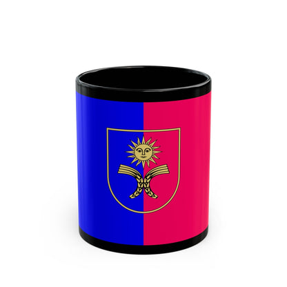 Flag of Khmelnytskyi Oblast Ukraine - Black Coffee Mug-11oz-The Sticker Space