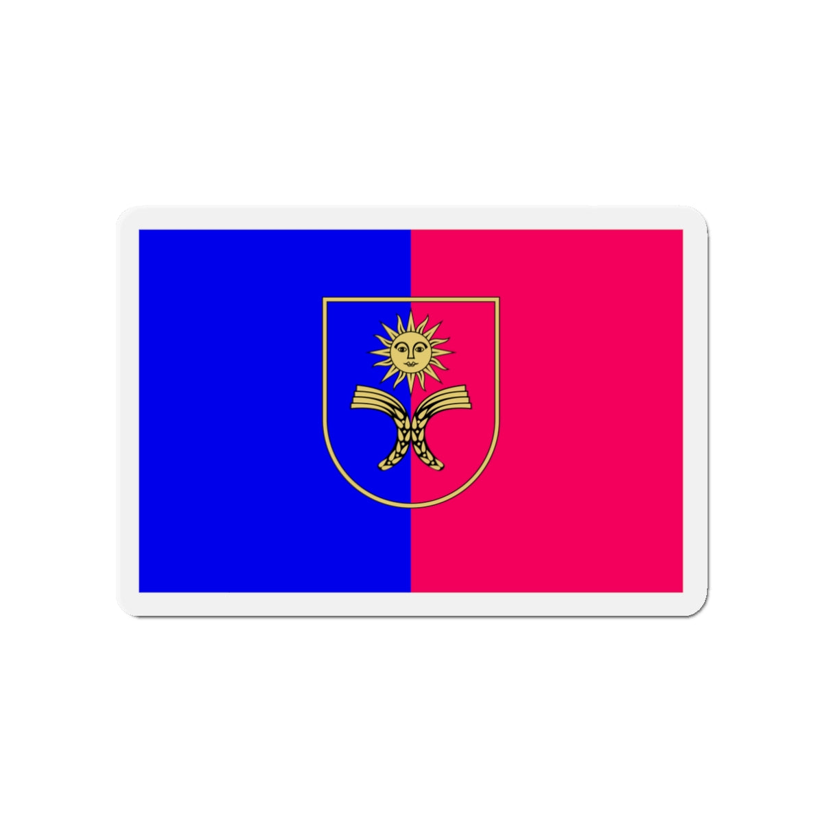 Flag of Khmelnytskyi Oblast Ukraine - Die-Cut Magnet-3" x 3"-The Sticker Space