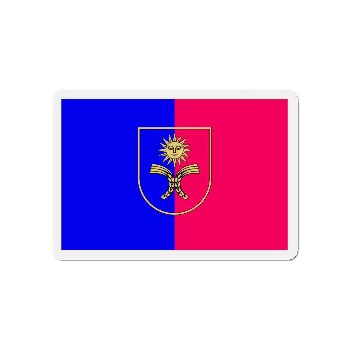 Flag of Khmelnytskyi Oblast Ukraine - Die-Cut Magnet-4" x 4"-The Sticker Space