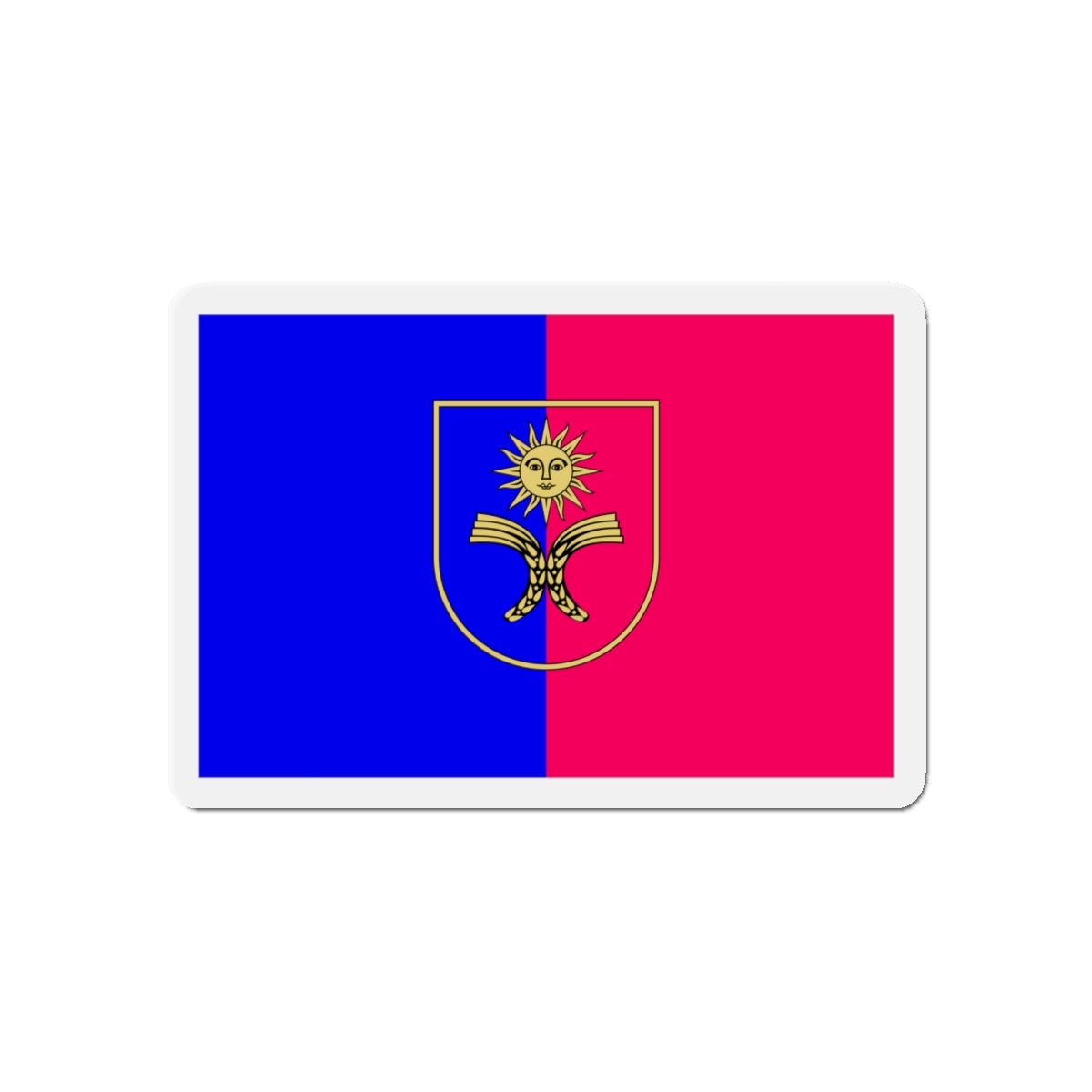 Flag of Khmelnytskyi Oblast Ukraine - Die-Cut Magnet-5" x 5"-The Sticker Space