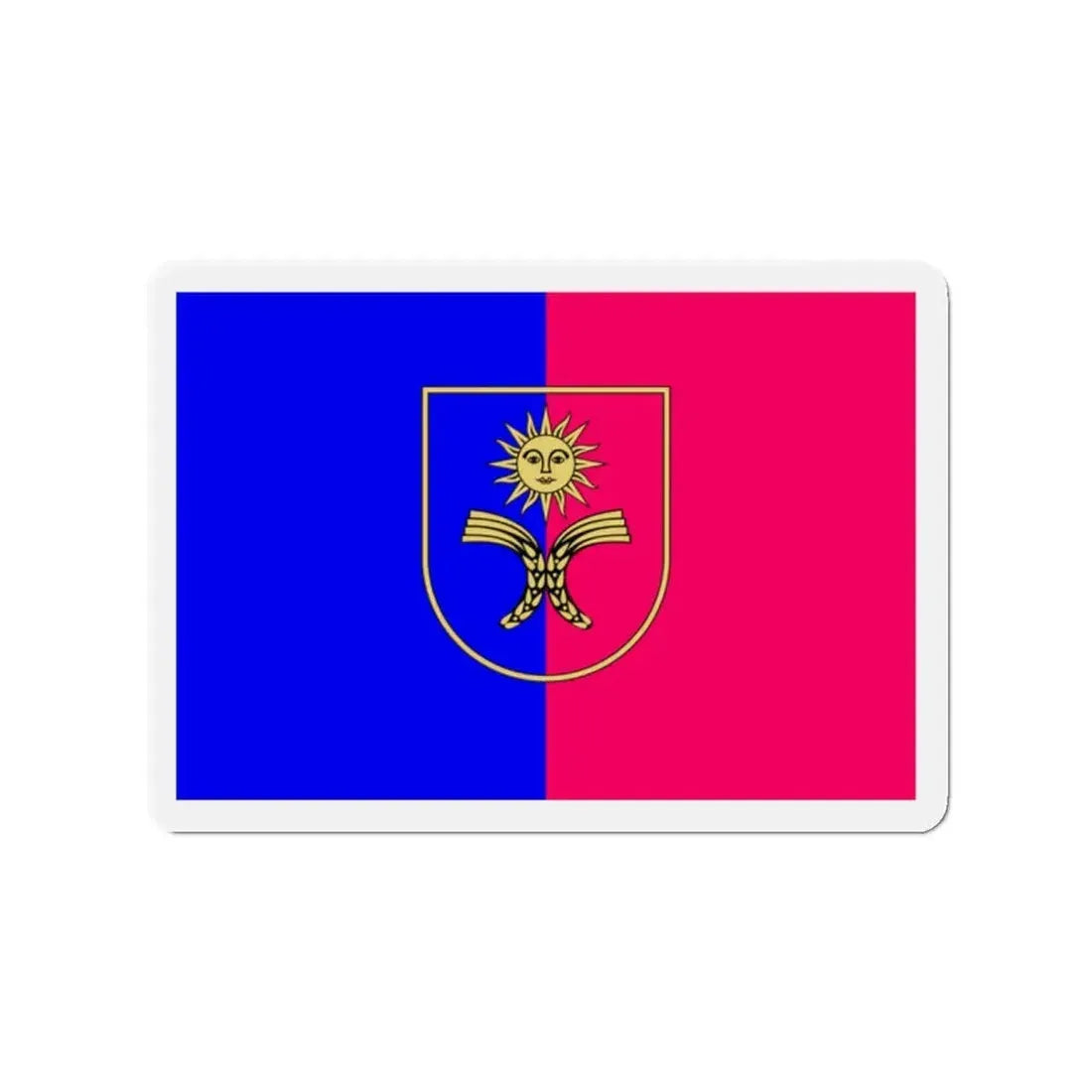 Flag of Khmelnytskyi Oblast Ukraine - Refrigerator Magnet 2 Inch - The Sticker Space