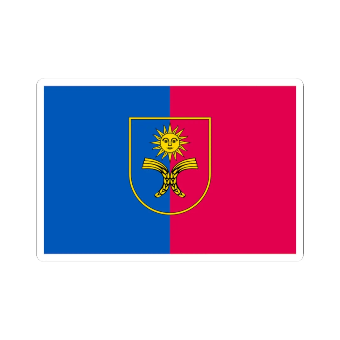 Flag of Khmelnytskyi Oblast (Ukraine) STICKER Vinyl Kiss-Cut Decal 2 Inch White - The Sticker Space