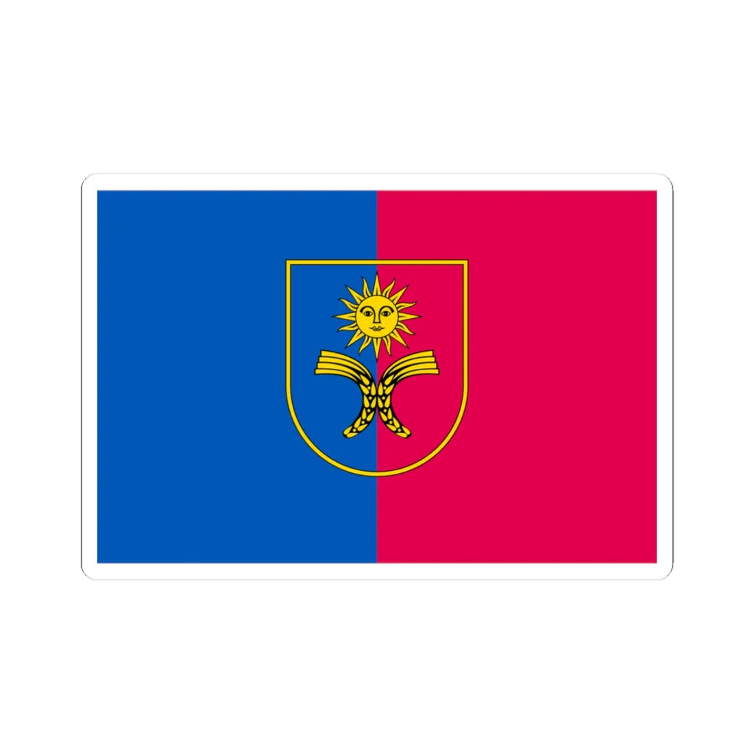 Flag of Khmelnytskyi Oblast (Ukraine) STICKER Vinyl Kiss-Cut Decal 3 Inch White - The Sticker Space