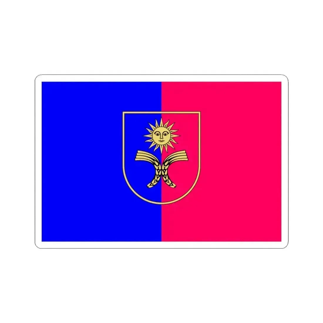 Flag of Khmelnytskyi Oblast Ukraine - STICKER Vinyl Kiss-Cut Decal 3 Inch White - The Sticker Space