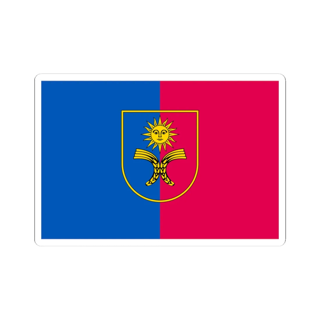 Flag of Khmelnytskyi Oblast (Ukraine) STICKER Vinyl Kiss-Cut Decal 4 Inch White - The Sticker Space
