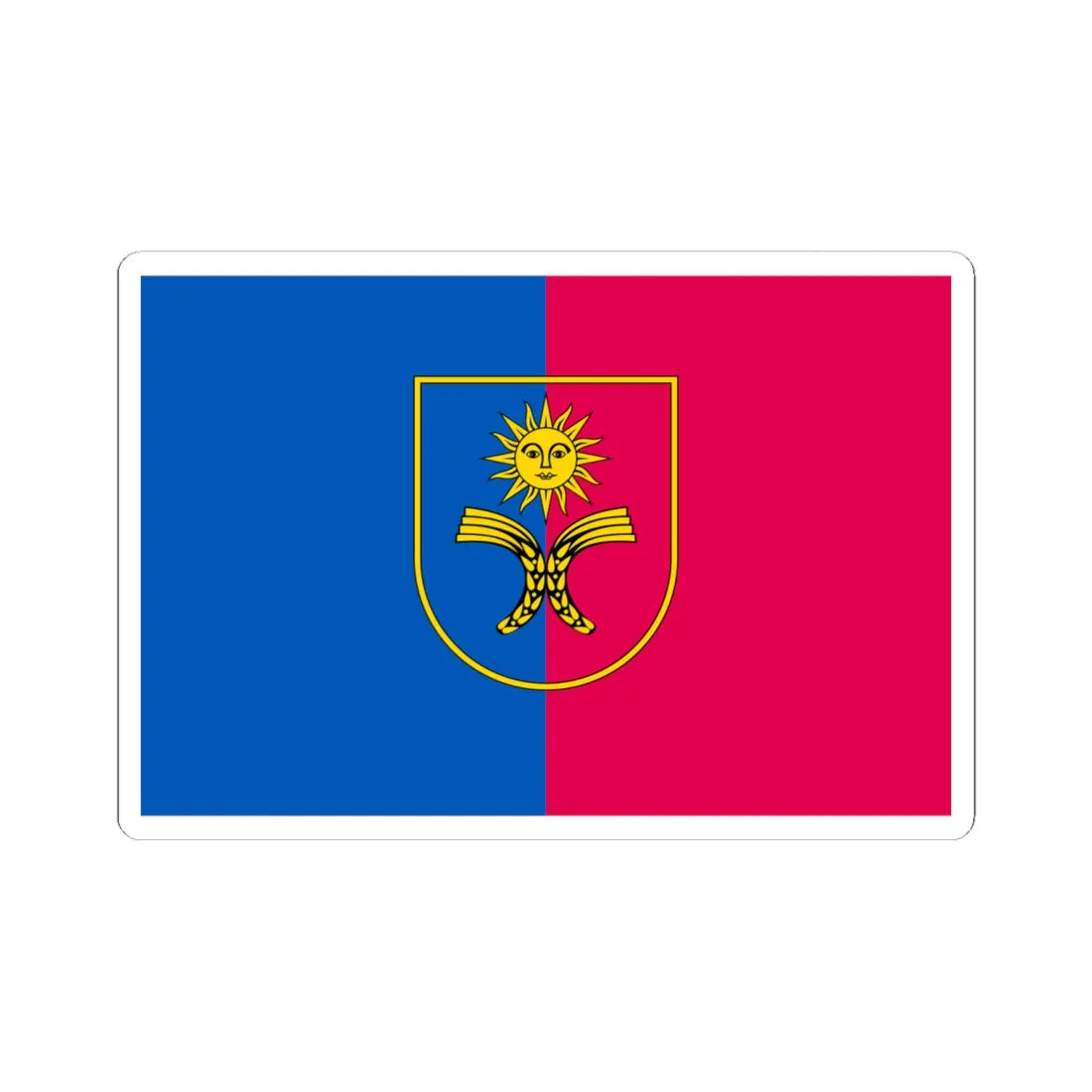 Flag of Khmelnytskyi Oblast (Ukraine) STICKER Vinyl Kiss-Cut Decal 6 Inch White - The Sticker Space