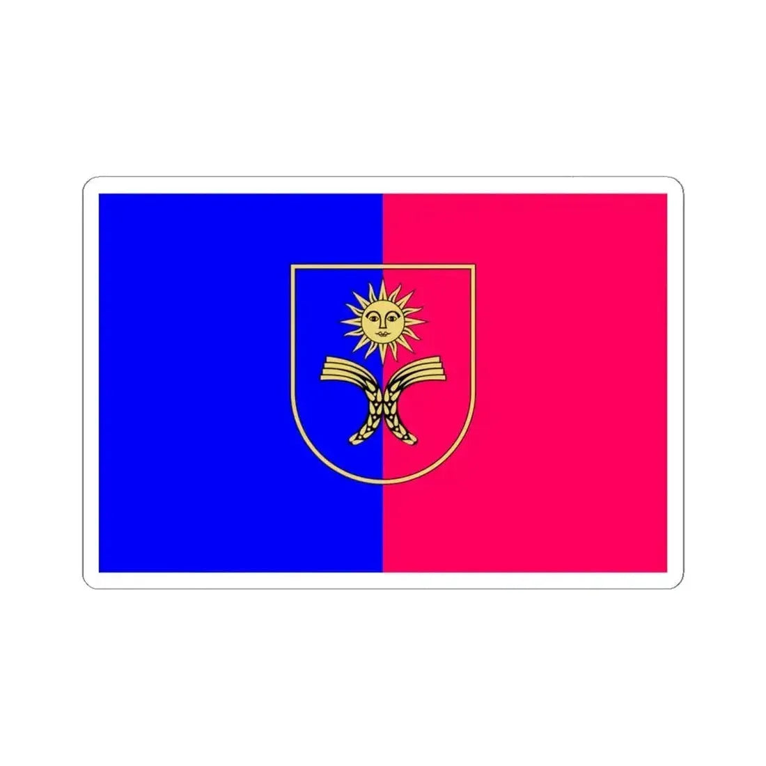 Flag of Khmelnytskyi Oblast Ukraine - STICKER Vinyl Kiss-Cut Decal 6 Inch White - The Sticker Space