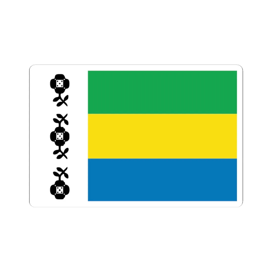 Flag of Khmelnytskyi Raion (Ukraine) STICKER Vinyl Kiss-Cut Decal 3 Inch White - The Sticker Space