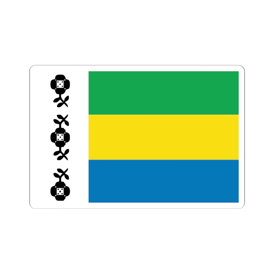 Flag of Khmelnytskyi Raion (Ukraine) STICKER Vinyl Kiss-Cut Decal 6 Inch White - The Sticker Space