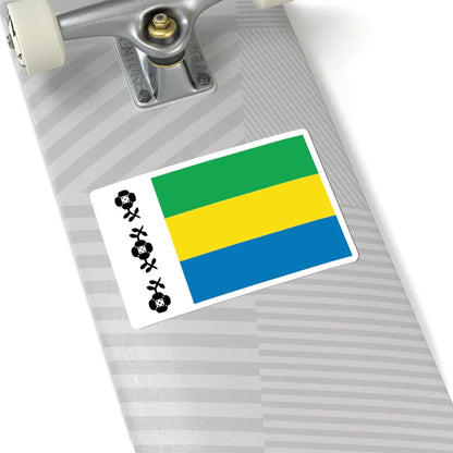 Flag of Khmelnytskyi Raion (Ukraine) STICKER Vinyl Kiss-Cut Decal - The Sticker Space