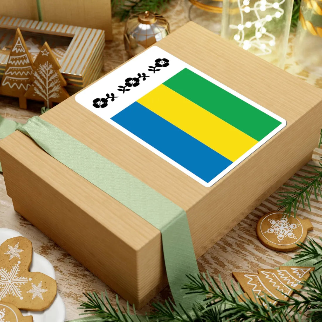 Flag of Khmelnytskyi Raion (Ukraine) STICKER Vinyl Kiss-Cut Decal - The Sticker Space