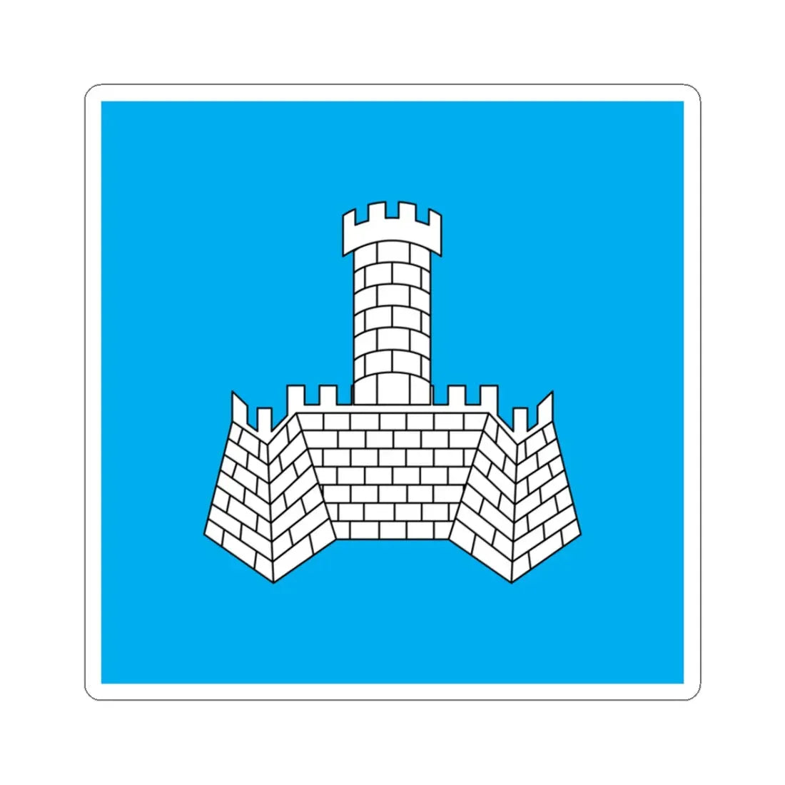 Flag of Khmilnyk (Ukraine) STICKER Vinyl Kiss-Cut Decal 3 Inch White - The Sticker Space