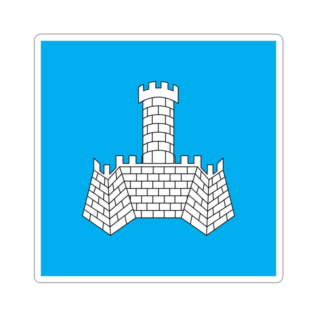 Flag of Khmilnyk (Ukraine) STICKER Vinyl Kiss-Cut Decal 4 Inch White - The Sticker Space