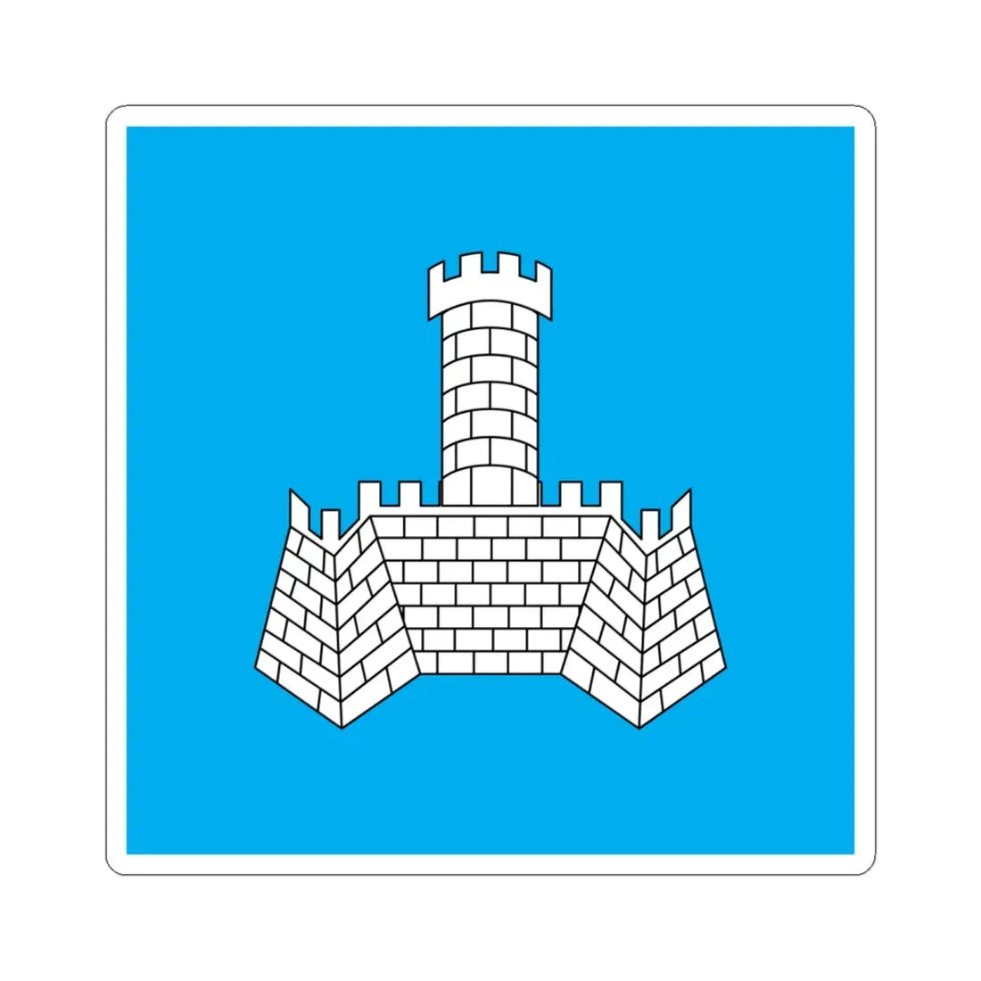 Flag of Khmilnyk (Ukraine) STICKER Vinyl Kiss-Cut Decal 6 Inch White - The Sticker Space