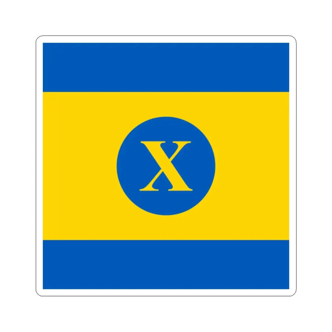 Flag of Khodoriv (Ukraine) STICKER Vinyl Kiss-Cut Decal 2 Inch White - The Sticker Space