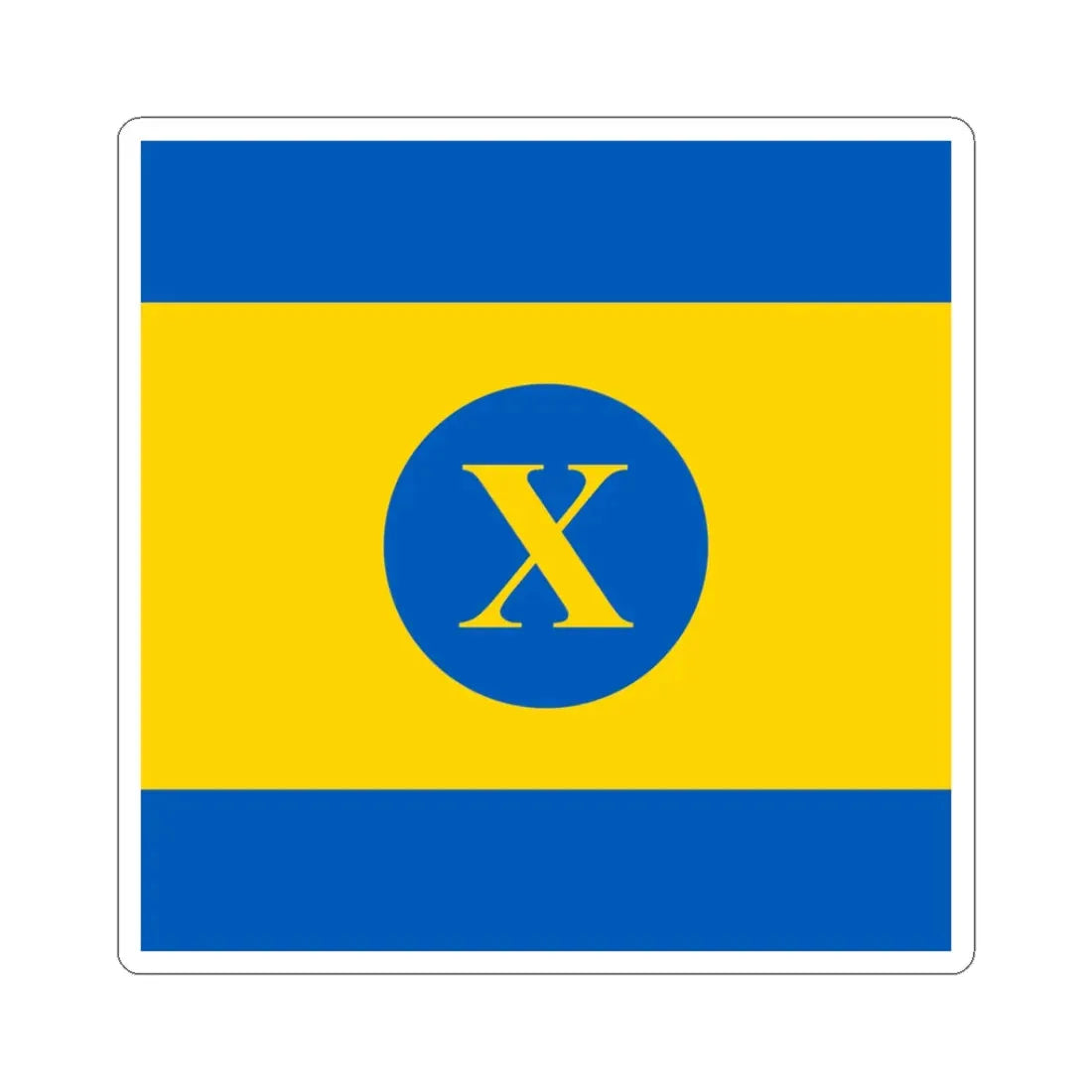 Flag of Khodoriv (Ukraine) STICKER Vinyl Kiss-Cut Decal 3 Inch White - The Sticker Space