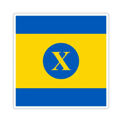 Flag of Khodoriv (Ukraine) STICKER Vinyl Kiss-Cut Decal 3 Inch White - The Sticker Space