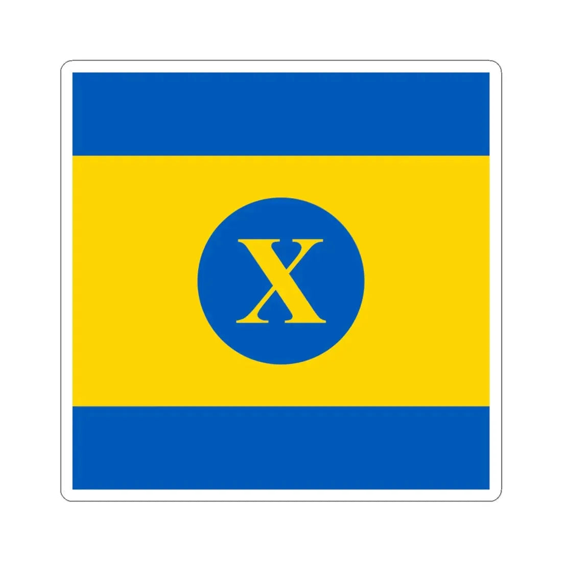 Flag of Khodoriv (Ukraine) STICKER Vinyl Kiss-Cut Decal 6 Inch White - The Sticker Space