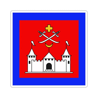 Flag of Khotyn (Ukraine) STICKER Vinyl Kiss-Cut Decal 2 Inch White - The Sticker Space
