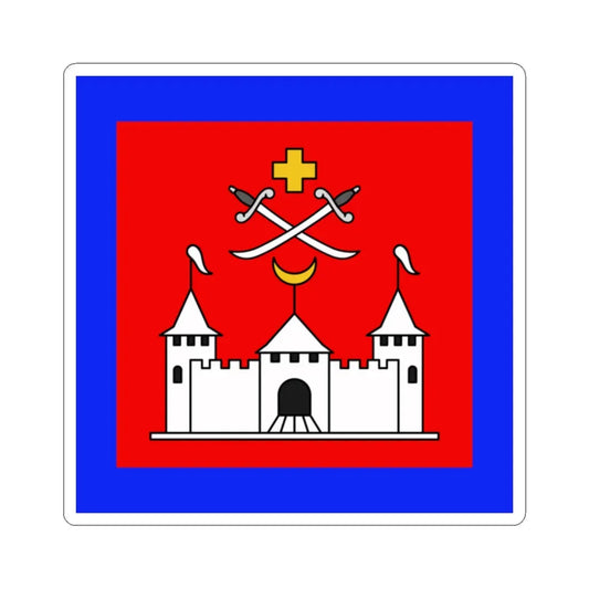 Flag of Khotyn (Ukraine) STICKER Vinyl Kiss-Cut Decal 2 Inch White - The Sticker Space