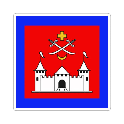 Flag of Khotyn (Ukraine) STICKER Vinyl Kiss-Cut Decal 3 Inch White - The Sticker Space