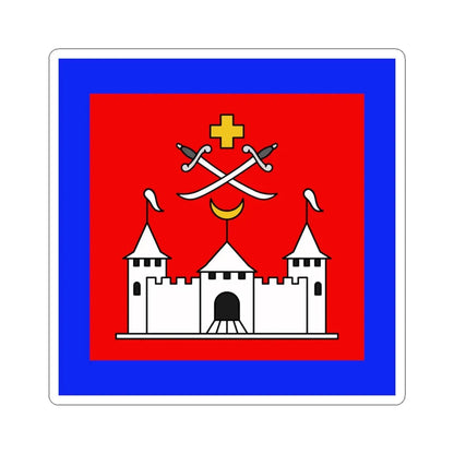 Flag of Khotyn (Ukraine) STICKER Vinyl Kiss-Cut Decal 4 Inch White - The Sticker Space