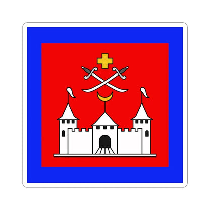 Flag of Khotyn (Ukraine) STICKER Vinyl Kiss-Cut Decal 6 Inch White - The Sticker Space