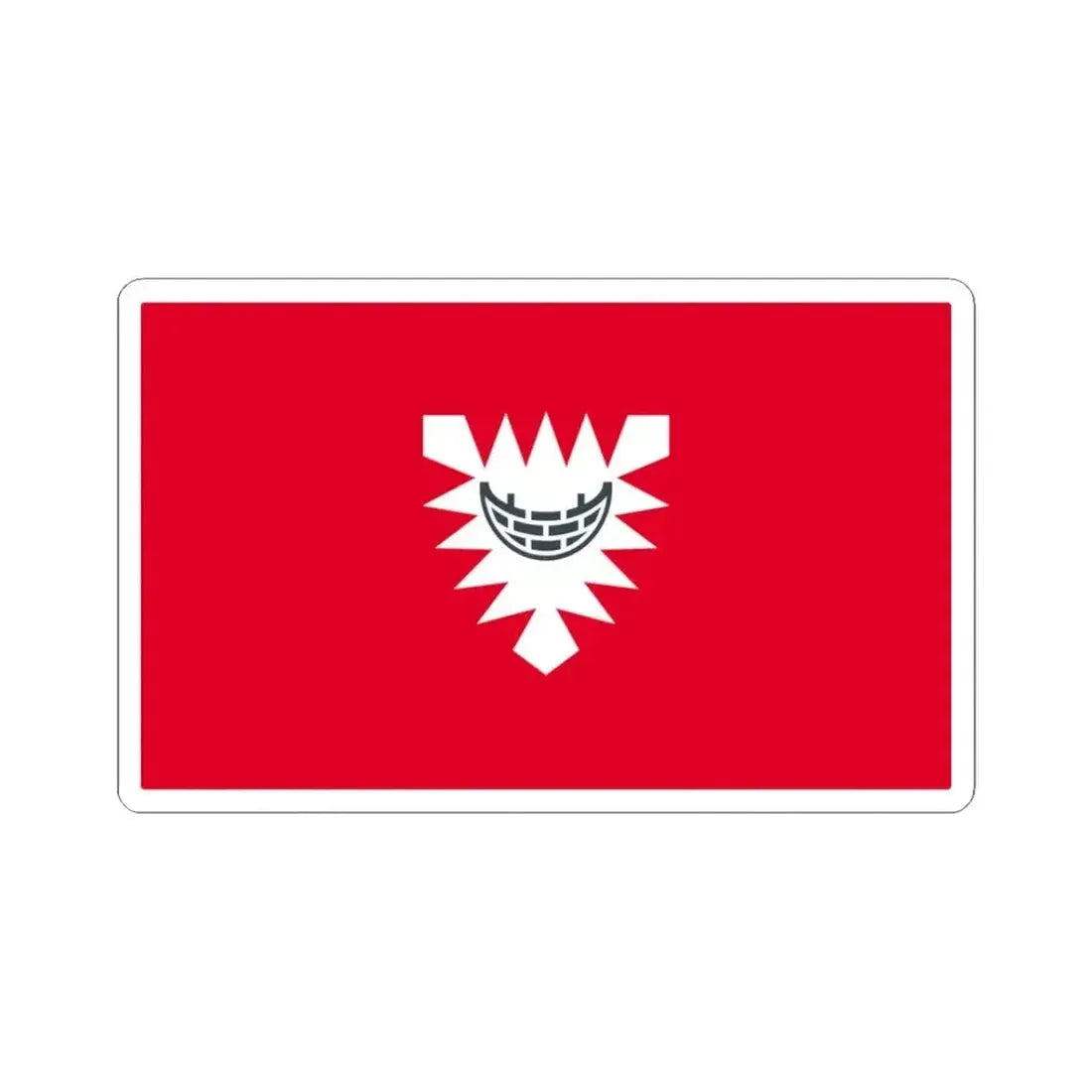 Flag of Kiel Germany - STICKER Vinyl Kiss-Cut Decal 3 Inch White - The Sticker Space