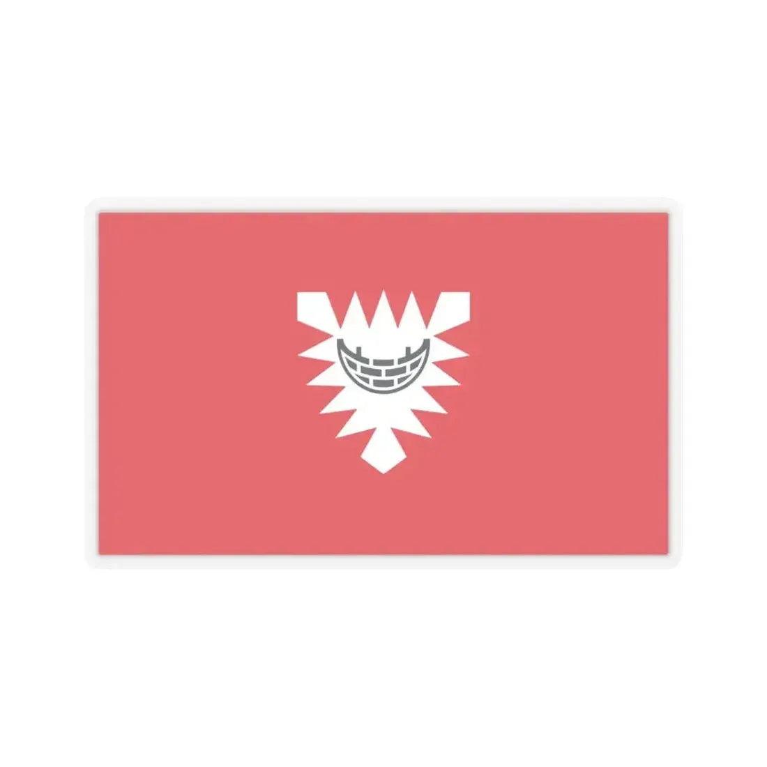 Flag of Kiel Germany - STICKER Vinyl Kiss-Cut Decal 4 Inch Transparent - The Sticker Space