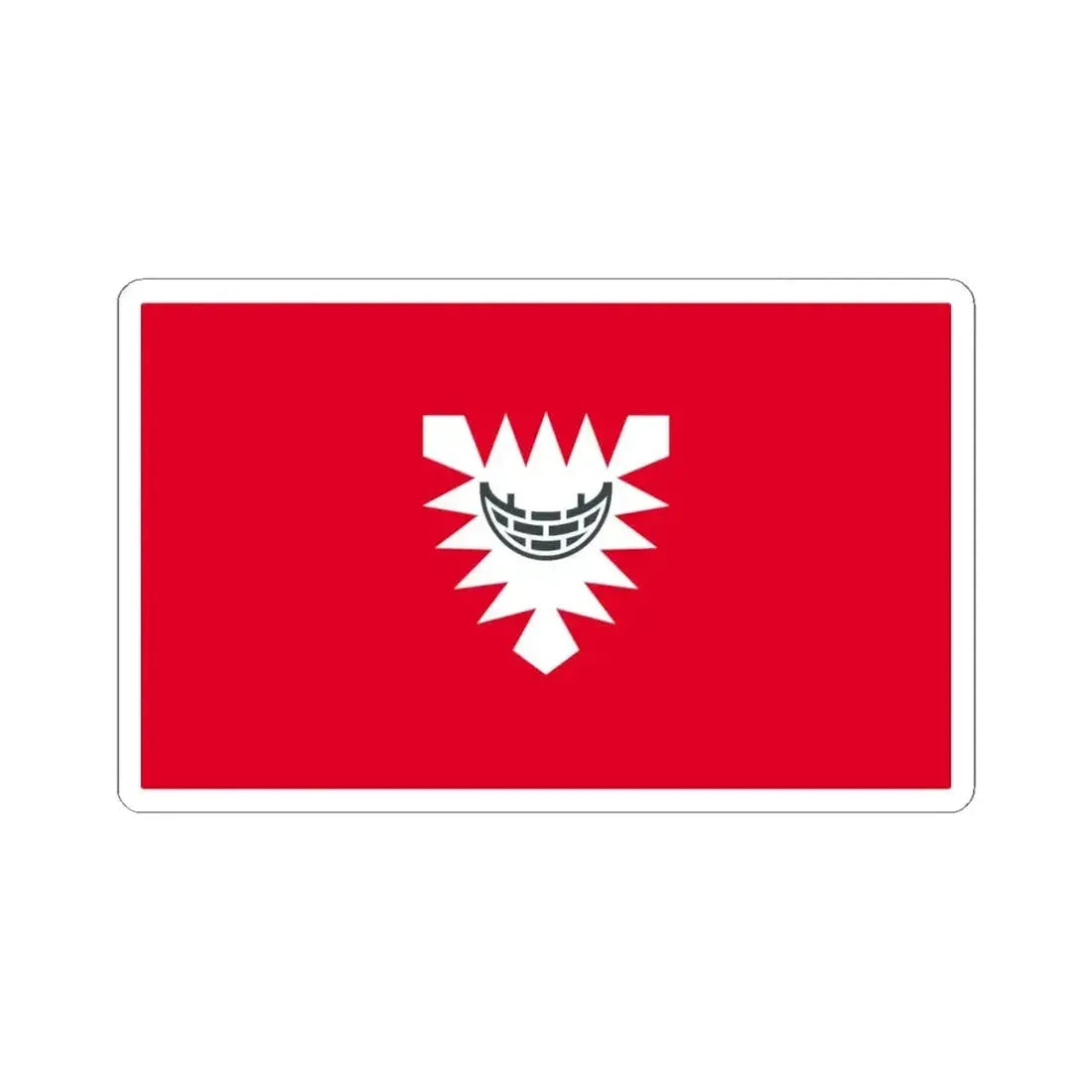 Flag of Kiel Germany - STICKER Vinyl Kiss-Cut Decal 6 Inch White - The Sticker Space