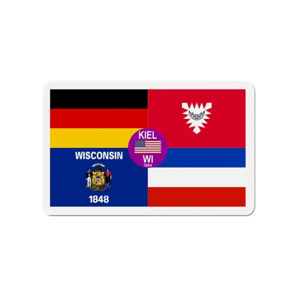 Flag of Kiel Wisconsin - Refrigerator Magnet - The Sticker Space