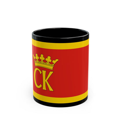 Flag of Kielce Poland - Black Coffee Mug-11oz-The Sticker Space