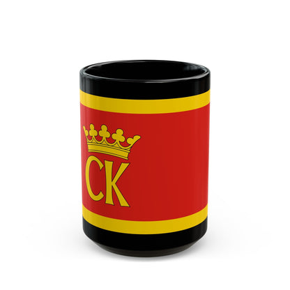 Flag of Kielce Poland - Black Coffee Mug-15oz-The Sticker Space