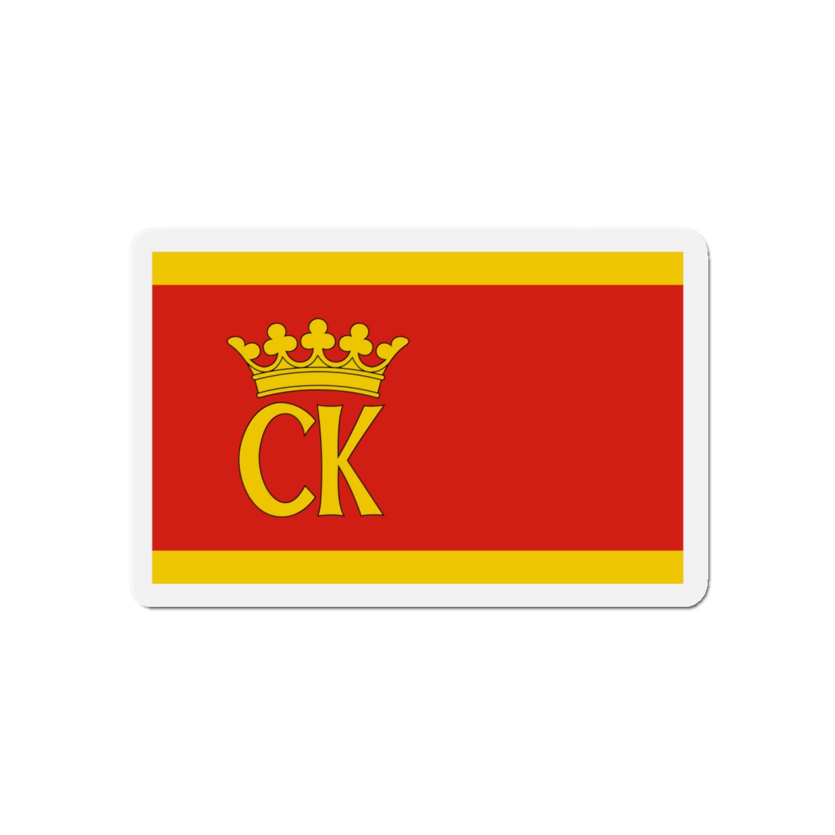 Flag of Kielce Poland - Die-Cut Magnet-5" x 5"-The Sticker Space