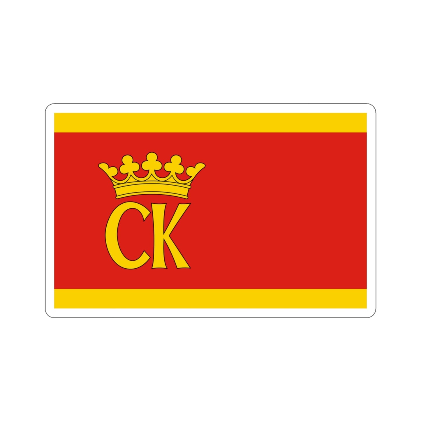 Flag of Kielce Poland STICKER Vinyl Die-Cut Decal-3 Inch-The Sticker Space