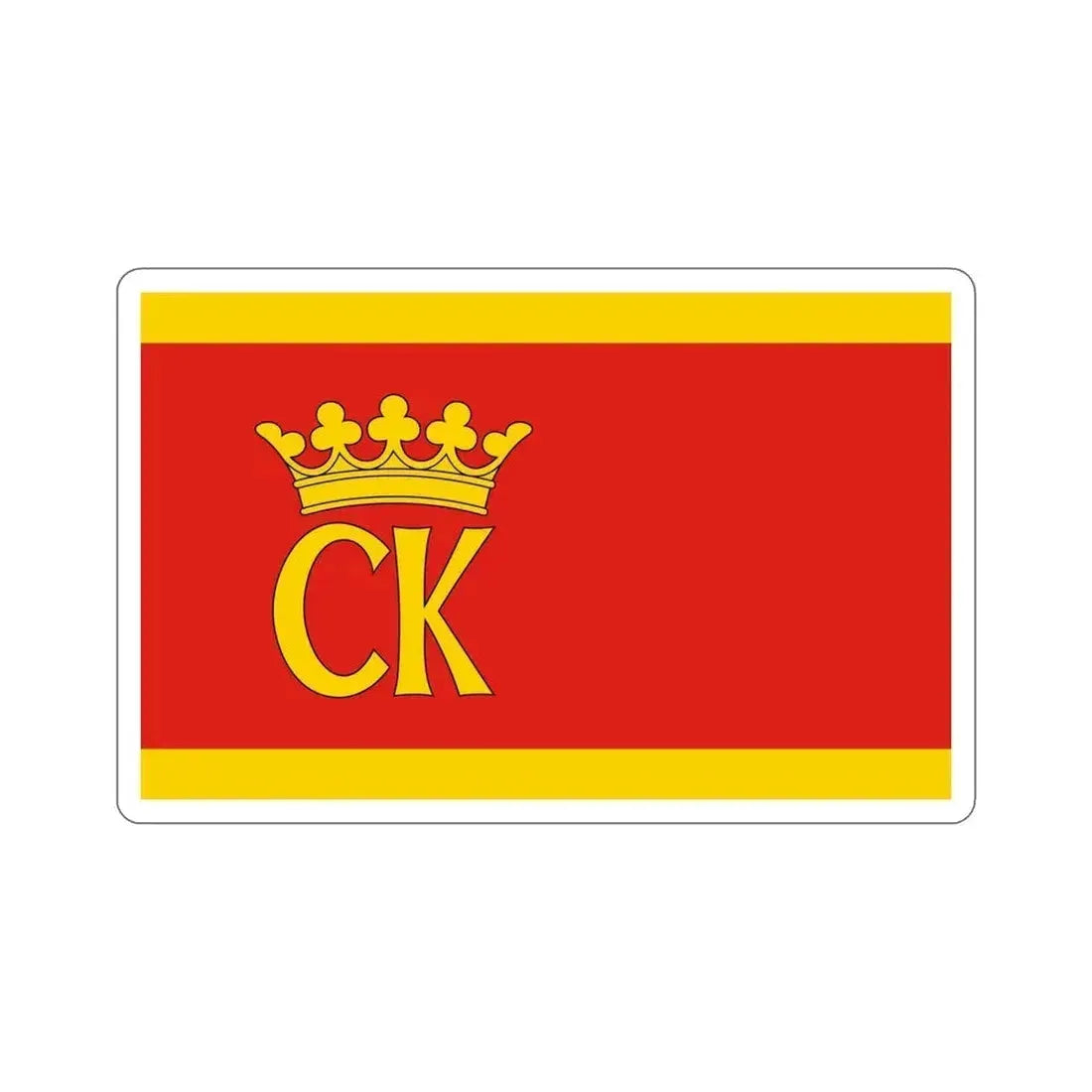 Flag of Kielce Poland STICKER Vinyl Die-Cut Decal 5 Inch - The Sticker Space