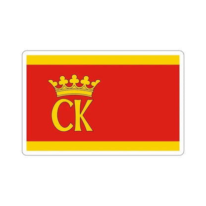 Flag of Kielce Poland STICKER Vinyl Die-Cut Decal 5 Inch - The Sticker Space