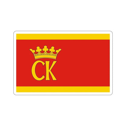 Flag of Kielce Poland STICKER Vinyl Die-Cut Decal 5 Inch - The Sticker Space