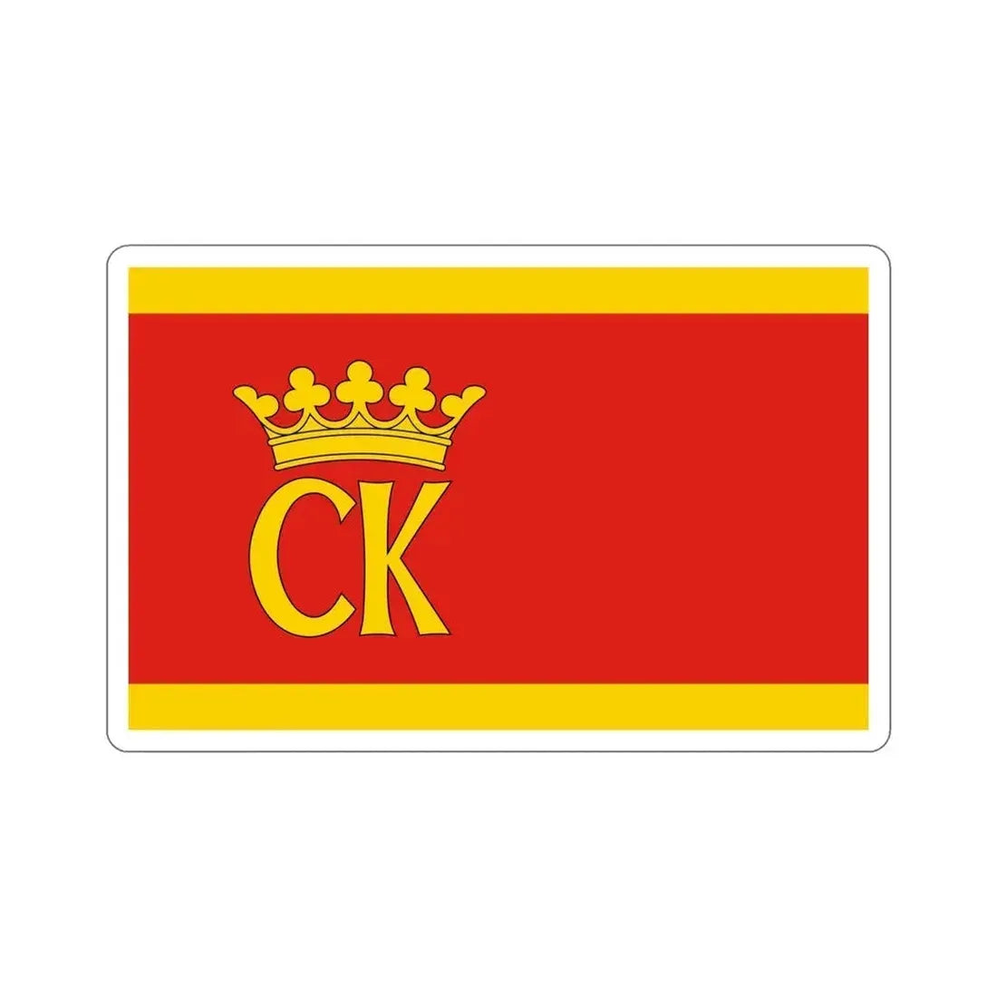 Flag of Kielce Poland STICKER Vinyl Die-Cut Decal 6 Inch - The Sticker Space