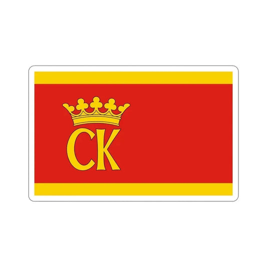 Flag of Kielce Poland STICKER Vinyl Die-Cut Decal 6 Inch - The Sticker Space