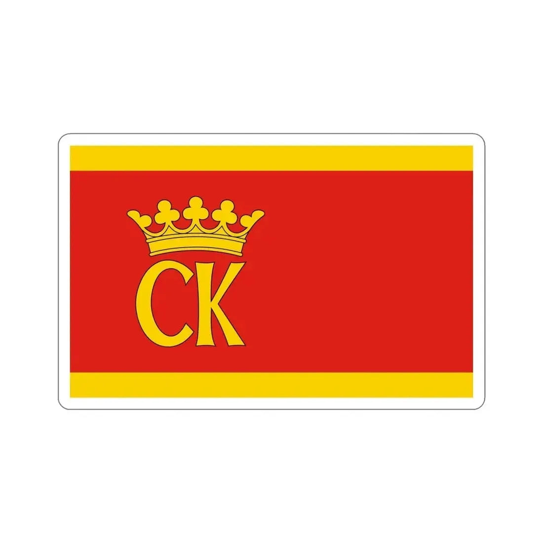 Flag of Kielce Poland STICKER Vinyl Die-Cut Decal - The Sticker Space