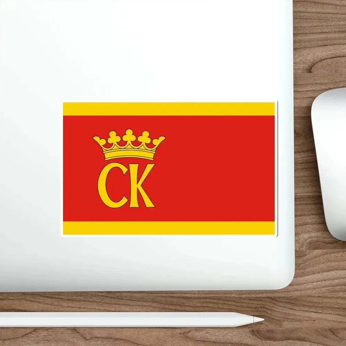 Flag of Kielce Poland STICKER Vinyl Die-Cut Decal - The Sticker Space