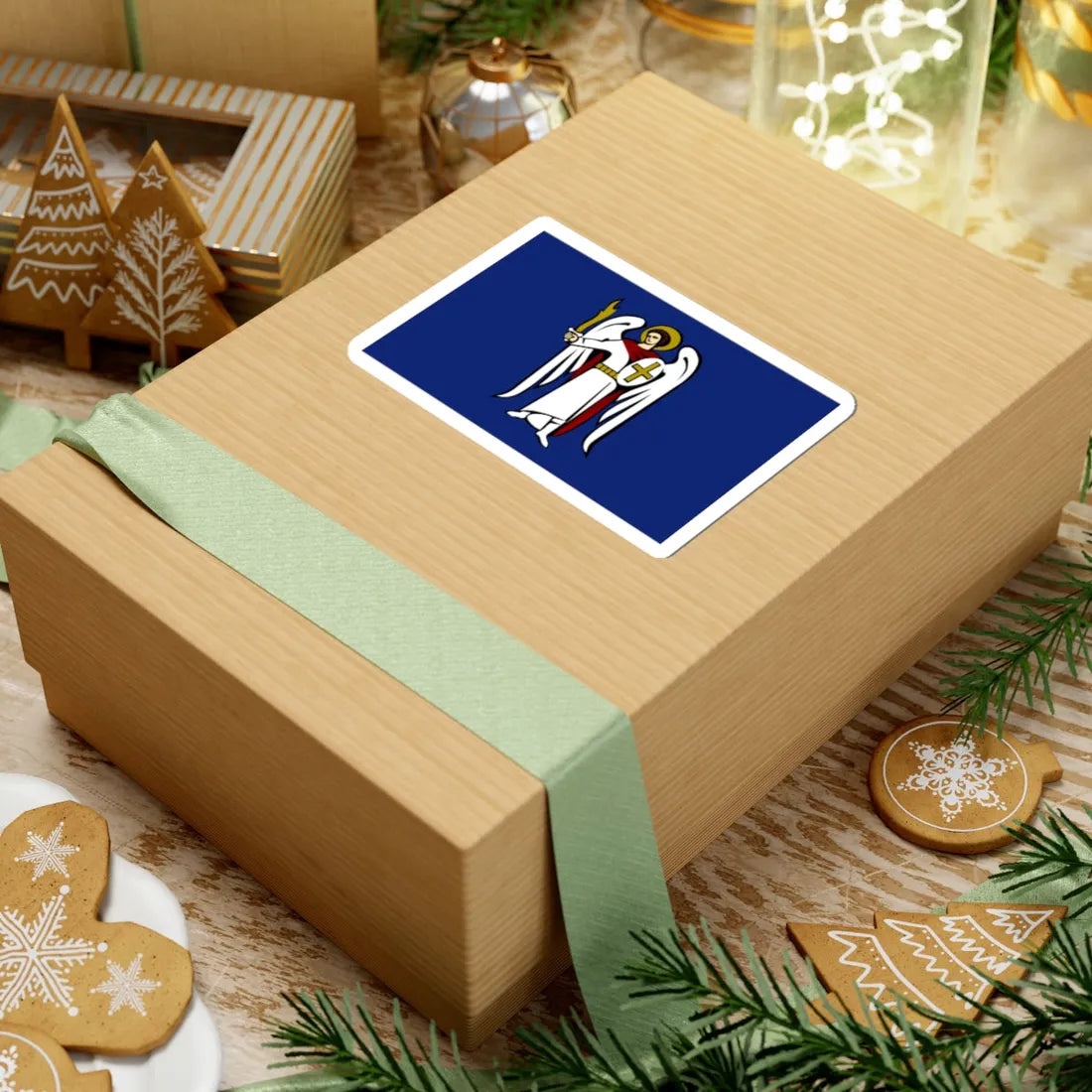 Flag of Kiev (Ukraine) STICKER Vinyl Kiss-Cut Decal - The Sticker Space