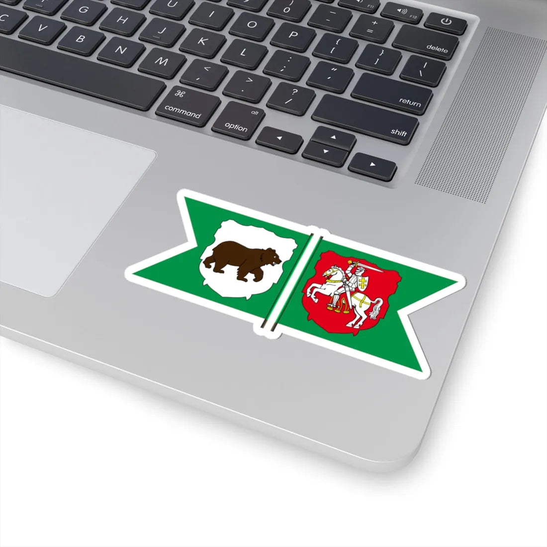 Flag of Kiev Voivodeship 1529-1569 (Belarus) (Coat of Arms) STICKER Vinyl Kiss-Cut Decal - The Sticker Space
