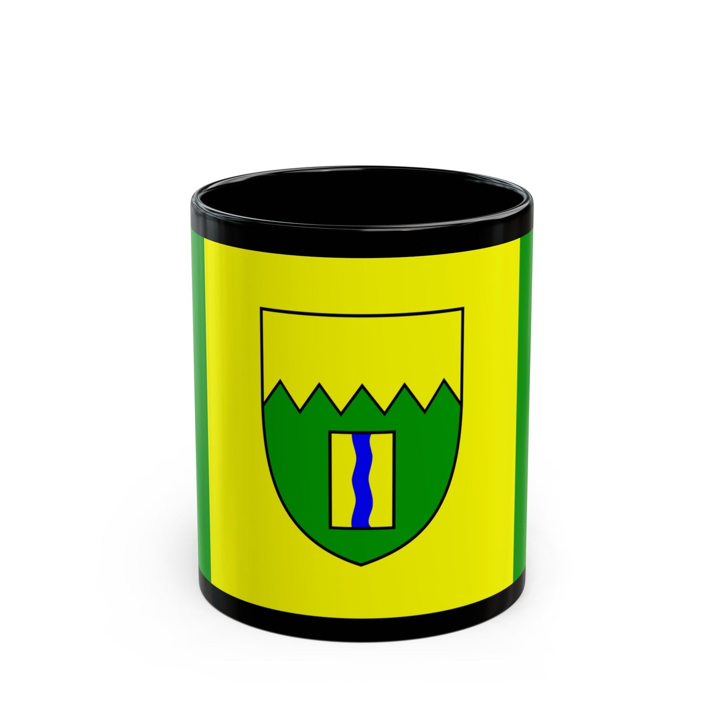 Flag of Kimberley British Columbia Canada - Black Coffee Mug-11oz-The Sticker Space