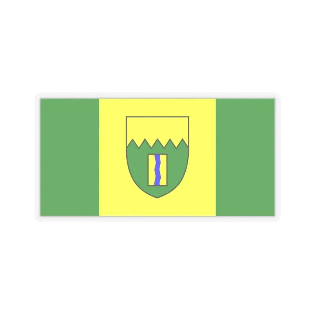 Flag of Kimberley British Columbia Canada - STICKER Vinyl Kiss-Cut Decal 3 Inch Transparent - The Sticker Space