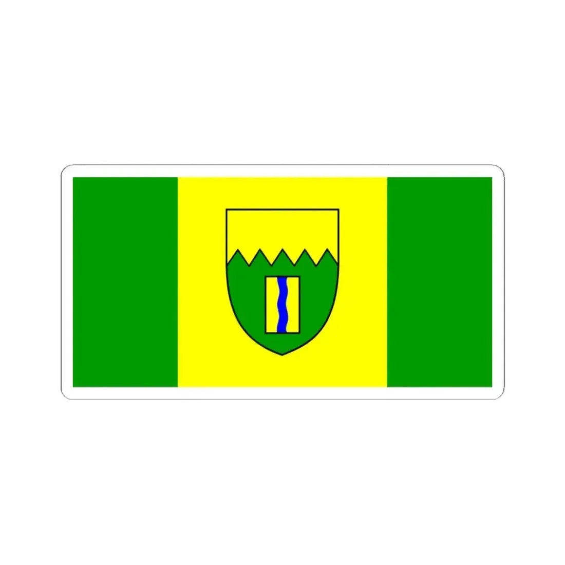 Flag of Kimberley British Columbia Canada - STICKER Vinyl Kiss-Cut Decal 3 Inch White - The Sticker Space