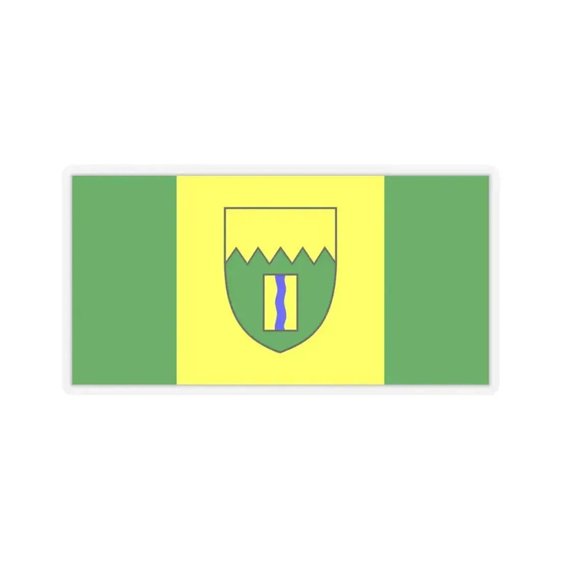 Flag of Kimberley British Columbia Canada - STICKER Vinyl Kiss-Cut Decal 4 Inch Transparent - The Sticker Space